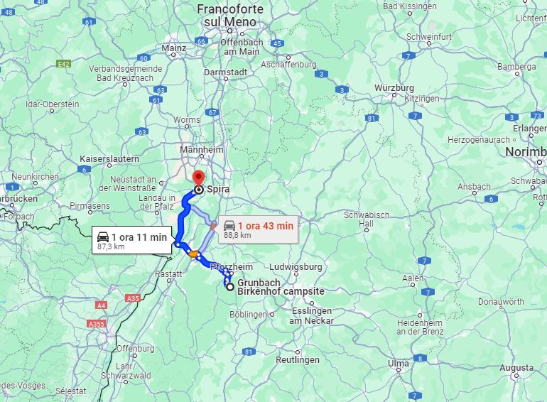 Itinerario 7° giorno tour sud Germania in camper